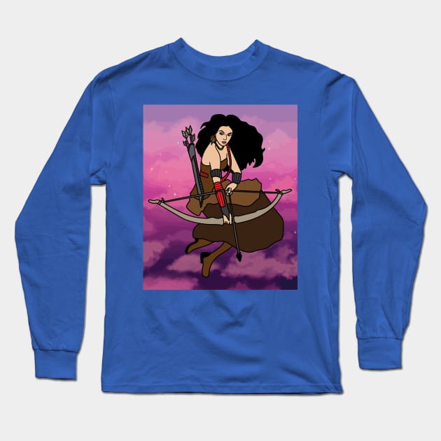 Archery With A Bow And Arrow Long Sleeve T-Shirt by flofin